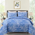 Djy Blue Quilt Set King Size Branch Botanical Pattern Bedspread Coverlet 3. Fixed Price $38.21.
