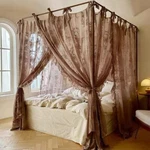 Scmtywcq Elegant Lace Princess 4 Corner Post Mosquito Net Queen, Solid. Fixed Price $173.51.