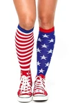 Stars And Stripes Knee High Socks. Fixed Price $8.00.