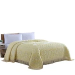 Beatrice Home Fashions Medallion Chenille Bedspread, Queen, Yellow. Fixed Price $93.32.