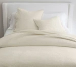 Sale Pottery Barn Pick-stitch Handcrafted Cotton Linen Quilt. Fixed Price $73.00.