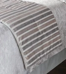 Eastern Accents Quilted Bed Scarf Runner Gaia Sterling Metallic Velvet 105" King. Fixed Price $249.00.