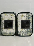 Laura Ashley Ashelyn Standard Pillow Shams Blue Green White Floral Cotton SET/2. Fixed Price $26.95.