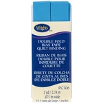 Wrights 117-706-121 Double Fold Quilt Binding 7/8"X3YD-PORCELAIN Blue. Fixed Price $13.64.