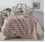 Studio Kylie Full Queen Quilt Mini Set Red Cream Multi Cotton Boho Striped New. Fixed Price $92.00.
