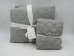 Pottery Barn Belgian Flax Linen Diamond Twin Quilt W/sham Stnd Flagstone #9994W. Fixed Price $198.90.