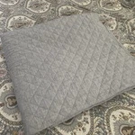 Pottery Barn Belgian Flax Linen Diamond Quilt King Gray. Fixed Price $85.50.