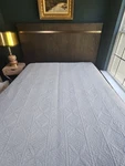 Pottery Barn Hanna Quilt Queen Full Bedspread Cotton Linen Surfspray Blue Green. Fixed Price $159.99.