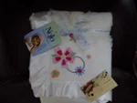 Nojo Baby Blanket Garden Delight Patchwork Waffle Satin Flowers Butterfly Girl. Fixed Price $39.99.