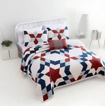 Williamsburg Americana Star King Size 104" X 92" Quilt & 20" 36" Shams. Fixed Price $89.95.