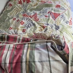 Pottery Barn Llew Deer Comforter Full Green Red Bird Plaid Reversible Cottage. Fixed Price $69.99.
