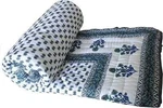 Traditional Jaipuri Rajai Floral Cotton Quilt Soft Bedding. Fixed Price $58.46.