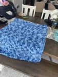 Handmade Chunky Yarn Knitted Throw/blanket Approx 38 30 Bernat. Fixed Price $39.00.