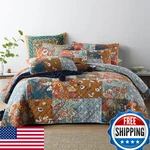 Autumn Dream Cotton Bedspread Quilt Sets Reversible Bedding Coverlet. Fixed Price $141.45.