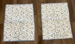 Waverly Pillow Sham Set Blue White Damask Quilted Traditions Bedding Decor. Fixed Price $24.99.