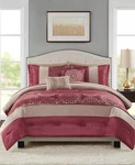 Addison Park Samara 9 Pc King Comforter Set Red Gold. Fixed Price $66.60.