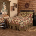 Rustic Queen Quilt Set Green Tea Cabin Cotton Vhc Brands. Fixed Price $265.43.