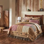 Pip Vinestar Queen Patchwork Quilt 94X94 Cotton Hand Stitching Vhc Earthtones. Fixed Price $167.36.