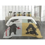 Ambesonne Bedspread Set, Bear Funny Frames 3 Pc Queen. Fixed Price $49.99.