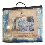 Panama Jack Ocean Fish Blues Tans Full/queen Quilt Set 3PC. Fixed Price $59.99.