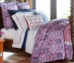 Sferra Rowyn Queen Duvet Cover Navy Berry Egyptian Cotton Percale +boudoir New. Fixed Price $248.90.