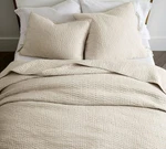 Potterybarn Pick-stitch Handcrafted Cotton Linen Quilt Flax Twin/twin Xl. Fixed Price $85.88.