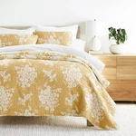 Noble Linens 3-PIECE Mustard Distressed Bouquet Reversible Quilt Set, Queen. Fixed Price $53.29.