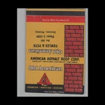 Matchbook Cover American Asphalt Roof Corp Kansas City East St. Louis Fort Worth. Fixed Price $5.95.