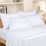Homeideas Queen Size Bed Sheets - 6 Piece Set (white) Extra Soft Brushed Micr. Fixed Price $43.99.