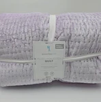 Pottery Barn Kids Velvet Pickstitch Quilt Full Queen Lavender Cotton Viscose New. Fixed Price $159.99.