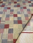 Vintage Patchwork Quilt Full Queen Beachy Americana Cottage. Fixed Price $98.00.
