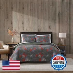 Eddie Bauer - Twin Quilt Set Premium Cotton Reversible Bedding Matching Sham. Fixed Price $95.82.