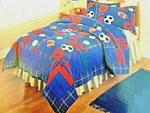 My World All Star Sports Twin 5-PIECE Cotton Quilt Set American. Fixed Price $49.99.