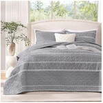 Lightweight Grey King Quilt Set - All Season Comfort. Fixed Price $70.39.
