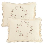 Better Homes & Gardens Hannalore 2-PIECE Standard Shams Pair Cotton Ivory Floral. Fixed Price $42.72.