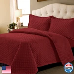 Tribeca Living Brisbane Oversized King Bedding Set Solid 3-PIECE Quilted. Fixed Price $74.10.