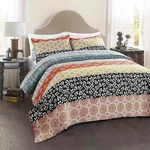 Lush Decor Bohemian Stripe Reversible Cotton Quilt Set King Size Turquoise 3. Fixed Price $63.02.