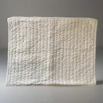 Pier 1 Velvet Channel Stitch Quilted Standard Pillow Sham White Boho. Fixed Price $9.75.