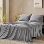 Bed Set King 6 Piece 100% Rayon Bamboo Cooling Grey Gokotta Size. Fixed Price $179.99.