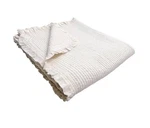 100% Cotton Frilled Bed Coverlet, Blanket Full/double Size 79 X91 Inches. Fixed Price $99.00.