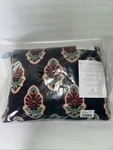Levtex Home Pillow Moreno Embroidered 18"X14" Feather Fill Navy/burgandy New. Fixed Price $39.99.
