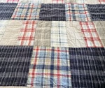 Nautica Full/double Plaid Patchwork Quilt Reversible 84X84 Madras. Fixed Price $45.00.