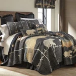 Donna Sharp Moonlit Bear Quilted Rustic Country Lodge King Bedding New. Fixed Price $210.00.