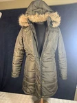 Kc Collections Quilt Jacket Puffy Coat W/ Detachable Hood Fur Collar Women Med. Fixed Price $39.00.
