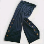 Soft Surroundings Navy Nautical Pull On Travel Eazy Casual Wide Leg Pants Xl. Fixed Price $27.97.