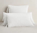 Pottery Barn Pick-stitch Handcrafted Cotton Linen Quilted Sham. Fixed Price $30.00.