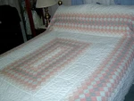 Amish Hand Made King/queen Quilt 88X106. Fixed Price $260.00.
