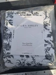 Laura Ashley Quilt Set Twin Floral Black White Cotton Lightweight Reversible. Fixed Price $100.00.
