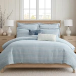 Clayton Stripes Blue Twin/twin Xl 2PC Comforter Set - Levtex Home. Fixed Price $104.99.