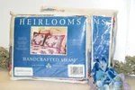 Set Of New Heirlooms Double Wedding Rings Quilted Shams 24" X 30" Handcrafted. Fixed Price $24.00.